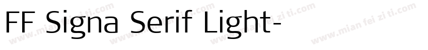 FF Signa Serif Light字体转换